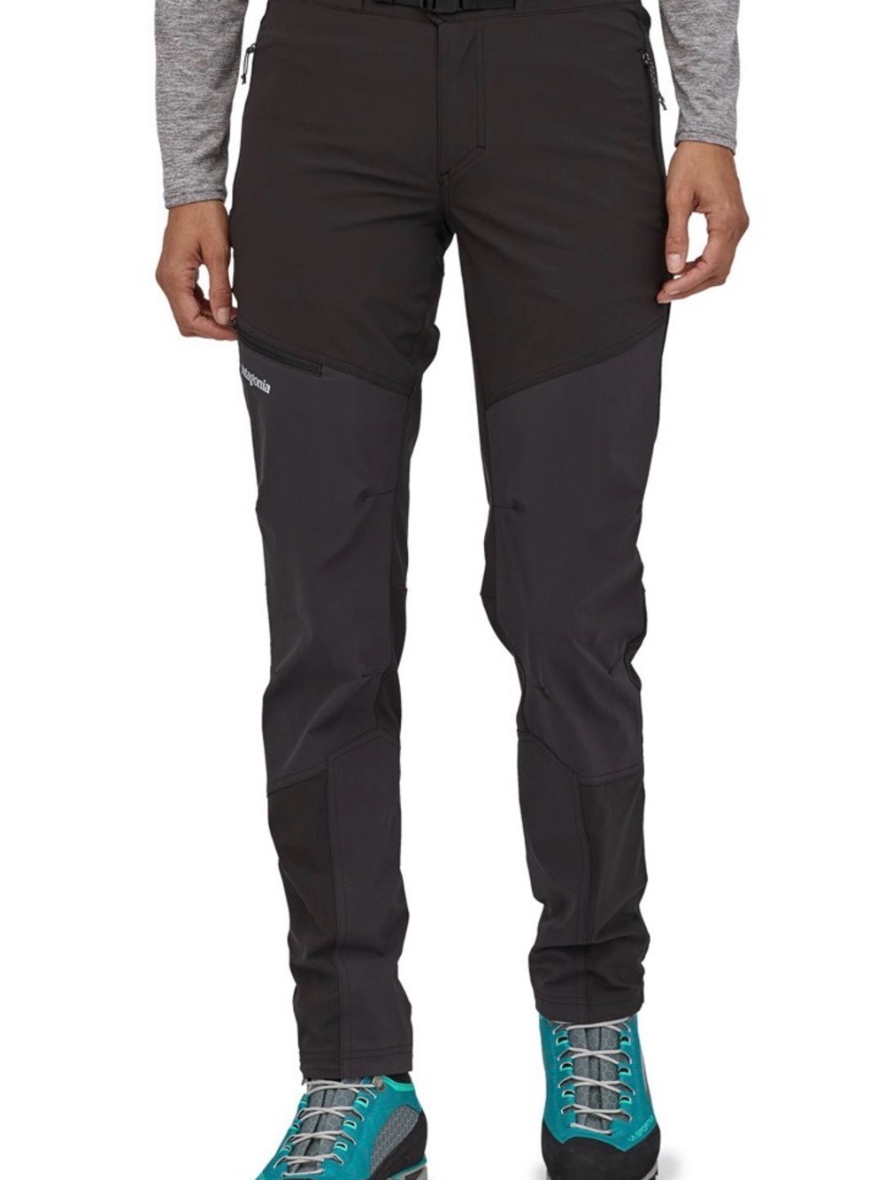Patagonia Womens TerraVia Alpine Hiking 8 Black Softshell Outdoor Pants medium m